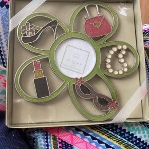 Sonoma Lime Green Floral Fashion Collage Frame with Pink Accents